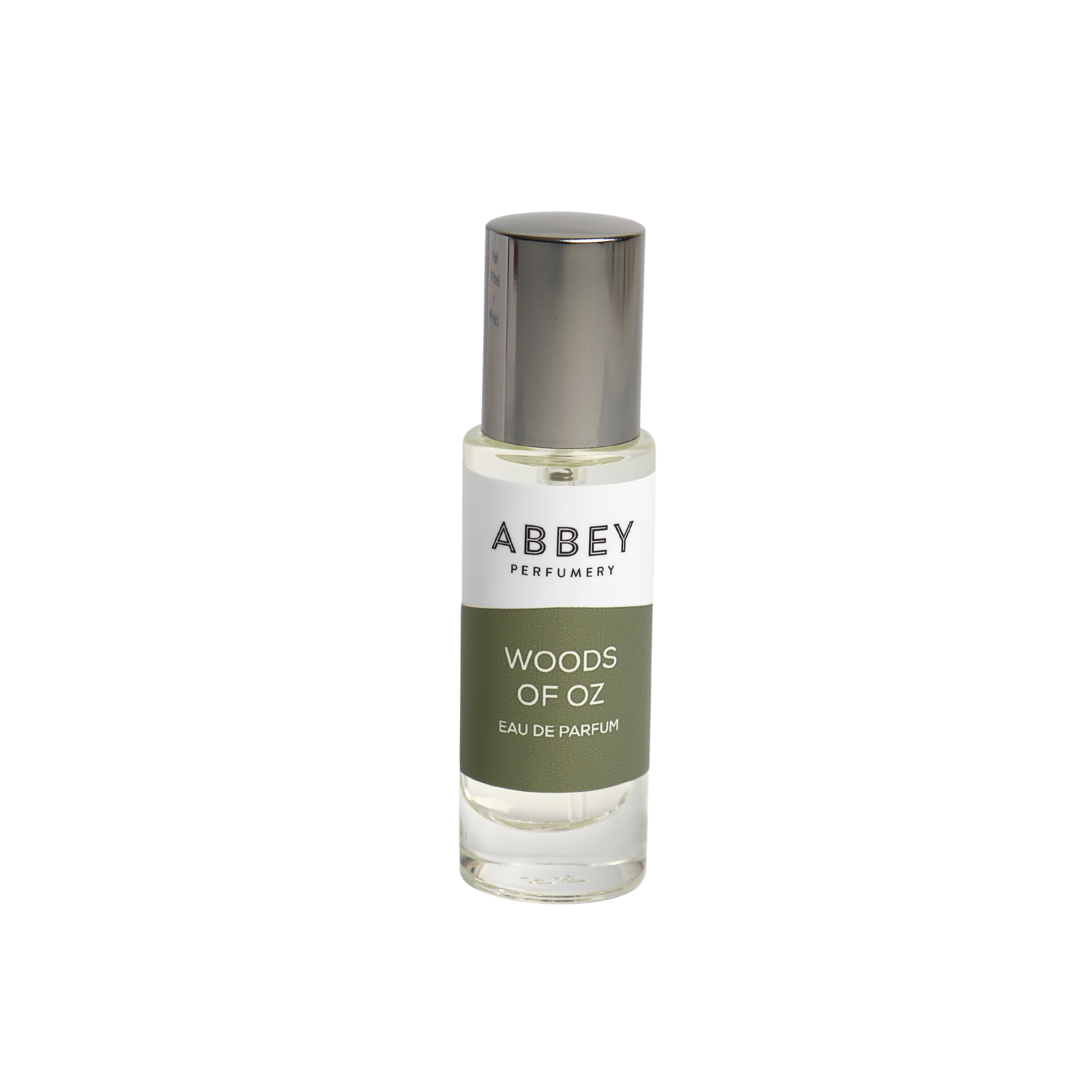 Woods of Oz perfume bottle 10ml on transparent background