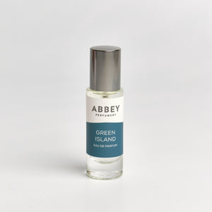 Green Island perfume bottle 10ml on white background