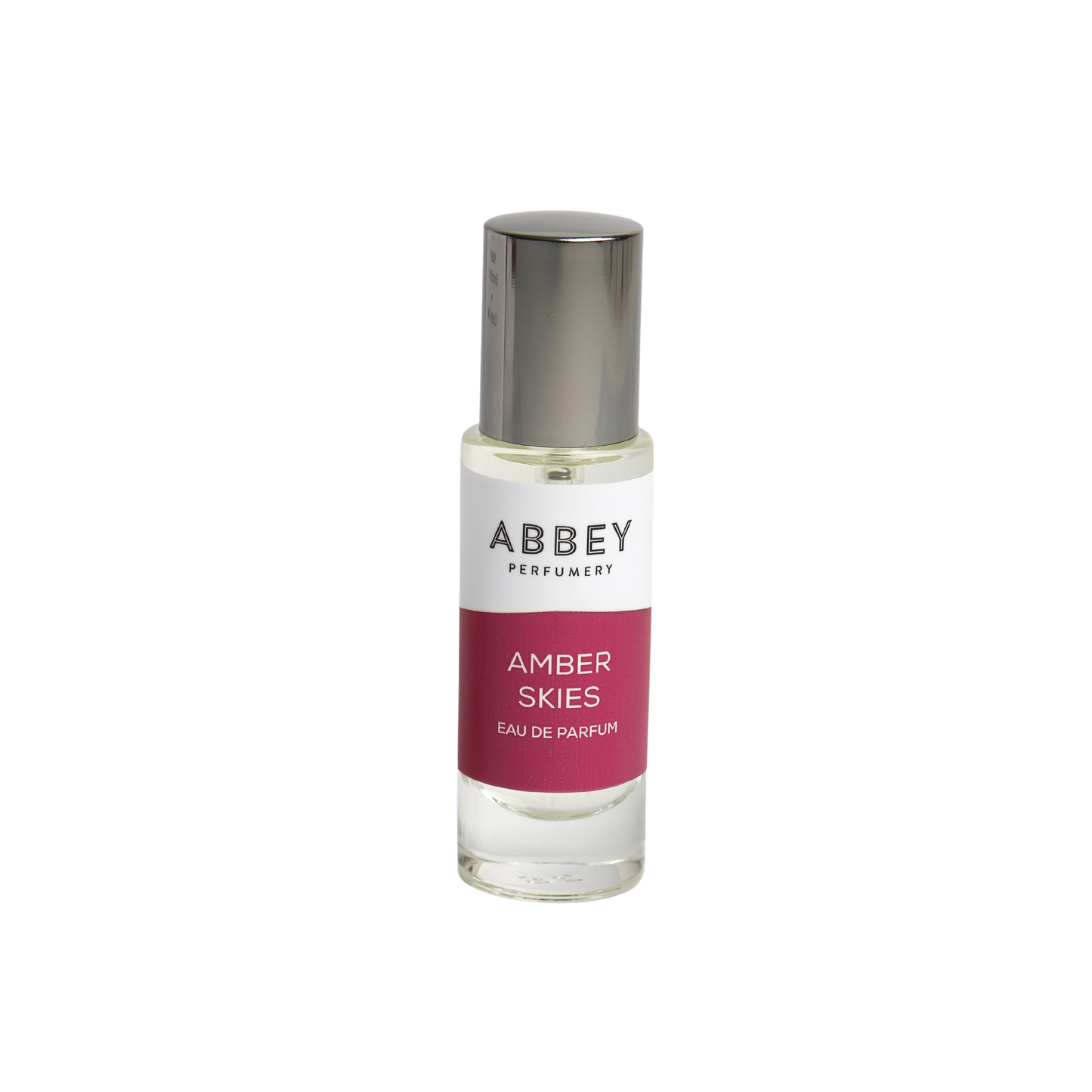 Amber Skies perfume bottle 10ml on transparent background
