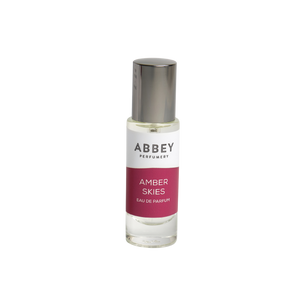 Amber Skies perfume bottle 10ml on transparent background