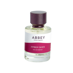 Amber Skies perfume bottle 50ml on transparent background