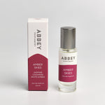 Amber Skies perfume bottle and box 10ml on white background