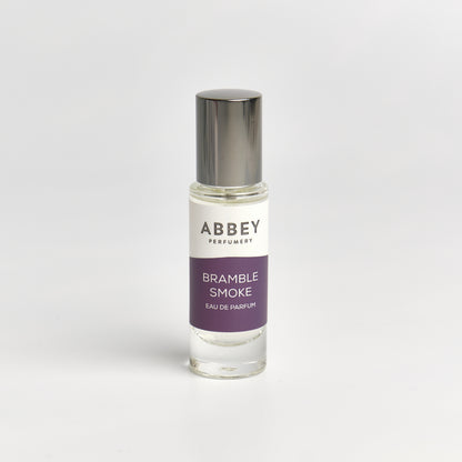 Bramble Smoke perfume bottle 10ml on white background