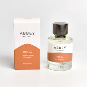 Hooga perfume bottle and box 50ml on white background