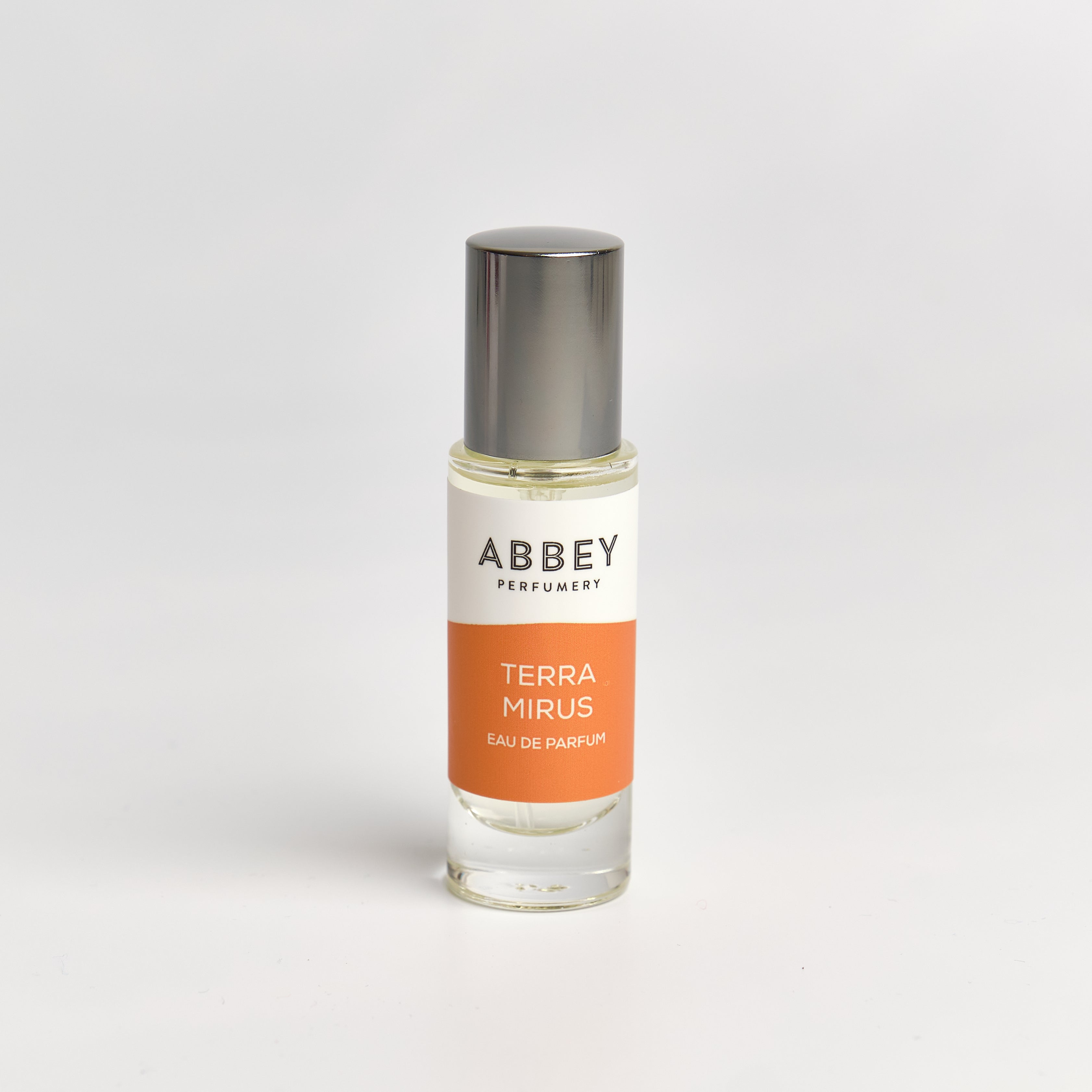 Terra Mirus perfume bottle 10ml on white background