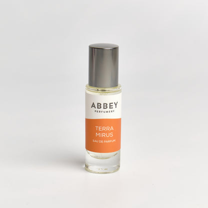 Terra Mirus perfume bottle 10ml on white background
