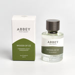 Woods of Oz perfume bottle and box 50ml on white background